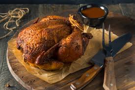 Poulet fumée entier.