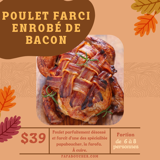 Poulet rôti farci (desossé)