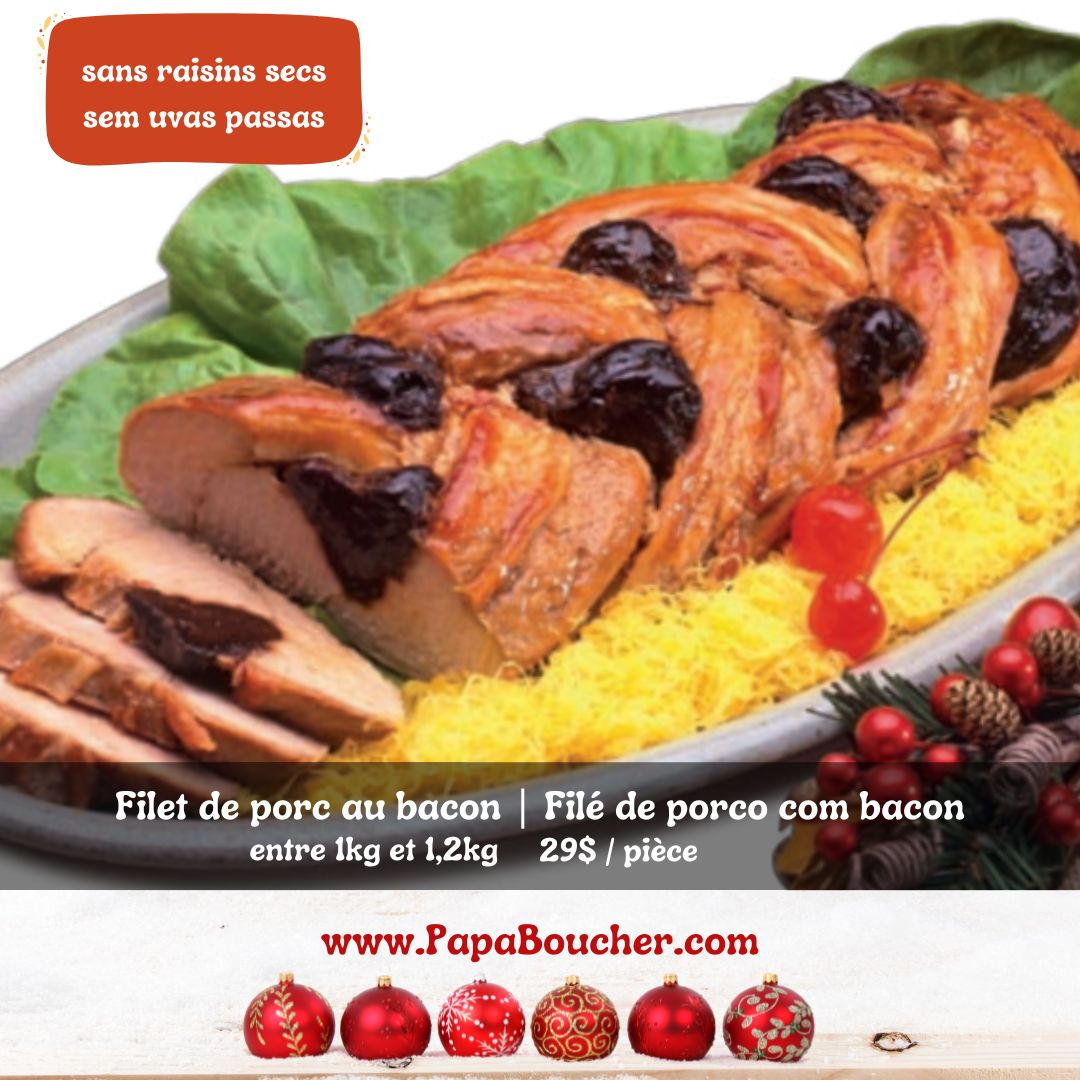 Filet de porc tressée au bacon - prêt à cuire
