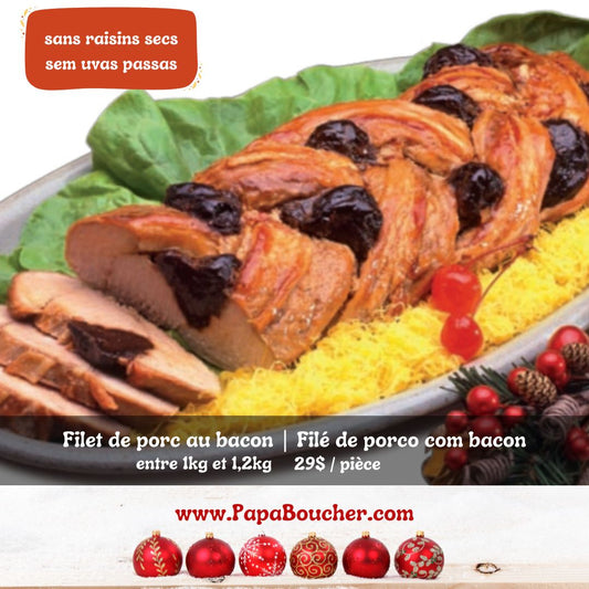 Filet de porc tressée au bacon