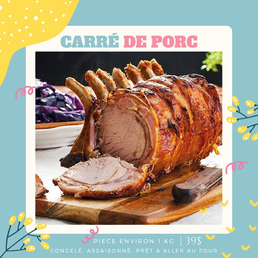 Carré de porc assaisonné - prêt à cuire