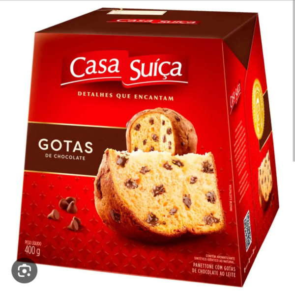 Casa Suíça Panettone Gotas de Chocolate 400g