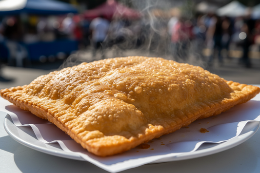 gere a foto de um pastel de feira grande